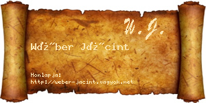Wéber Jácint névjegykártya